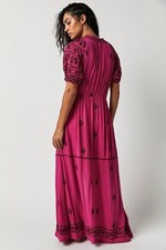 Free People Riley Embroidered Maxi Dress Size Xs