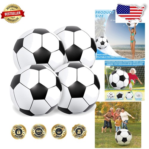 Durable 27-Inch Inflatable Soccer Balls for Kids - Party & Outdoor Fun Set