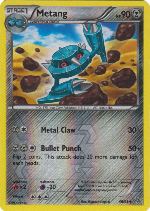Pokemon XY Ancient Origins Metang Reverse Holo 48/98 | eBay