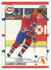 CLAUDE LEMIEUX 1990-91 SCORE CARD NEAR MINT+ CONDITION