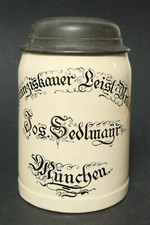 Alter V&B Mettlach Brauereikrug Franziskaner Leist Bräu München Bierkrug Krug VB