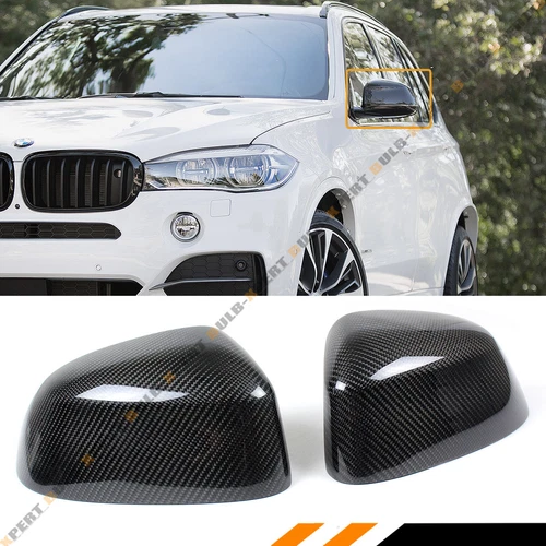 FOR 2015-2018 BMW X3 X4 X5 X6 CARBON FIBER SIDE MIRROR COVERS CAPS REPLACEMENT