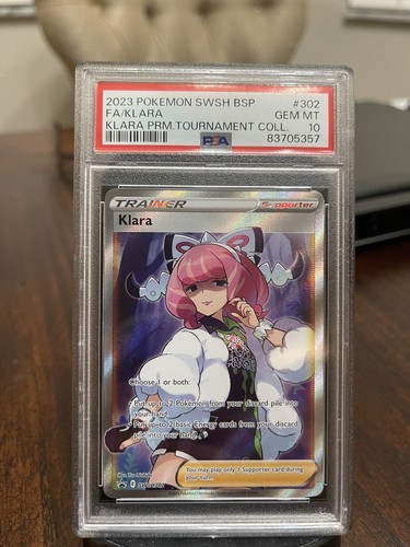 PSA 10 GEM MINT Pokemon Klara Black Star Promo SWSH302 Klara Premium Tournament - 第 1/2 張圖片
