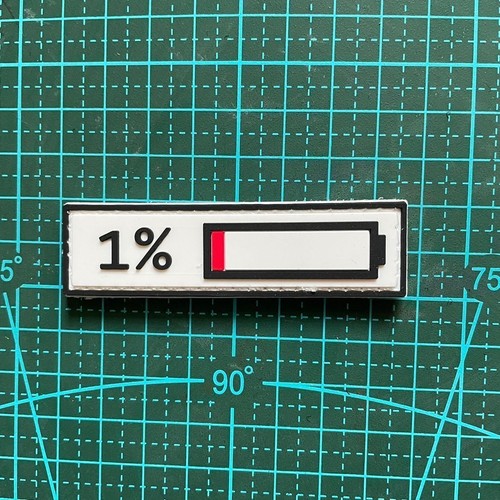 Battery Indicator Badge Patch Embroidered / PVC Hook and Loop Charge Display - Picture 10 of 11