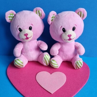BUILD A BEAR Two Pink Smallfrys Plüsch Mini Small Buddies 2013