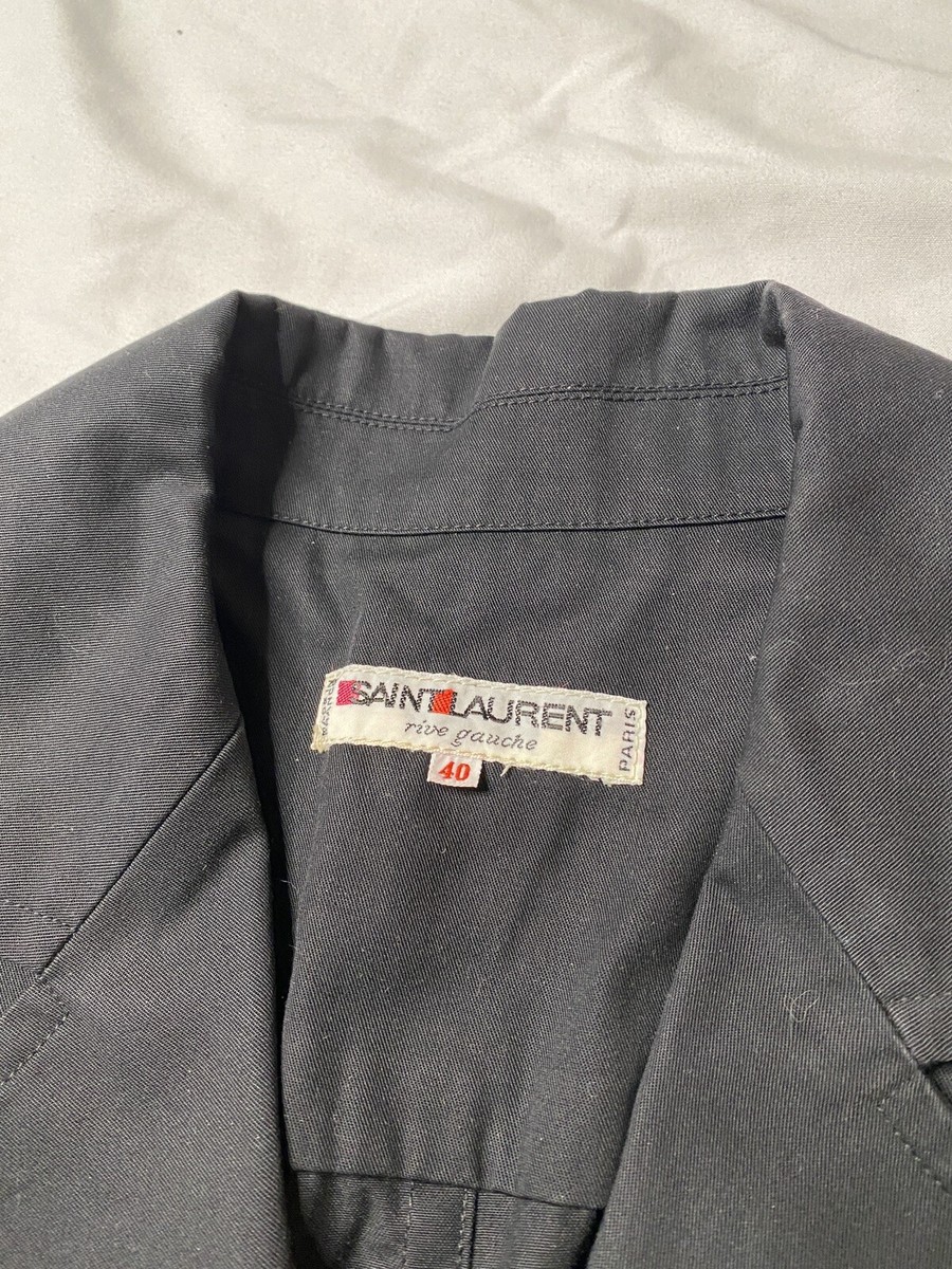Saint Laurent Rive Gauche Black Cotton Safari Saharienne Saint Laurent Rive Gauche Black Cotton Safari Saharienne