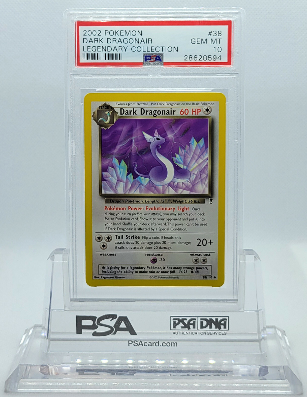 POKEMON LEGENDARY COLLECTION DARK DRAGONAIR #38 CARD PSA 10 GEM MINT #28620594