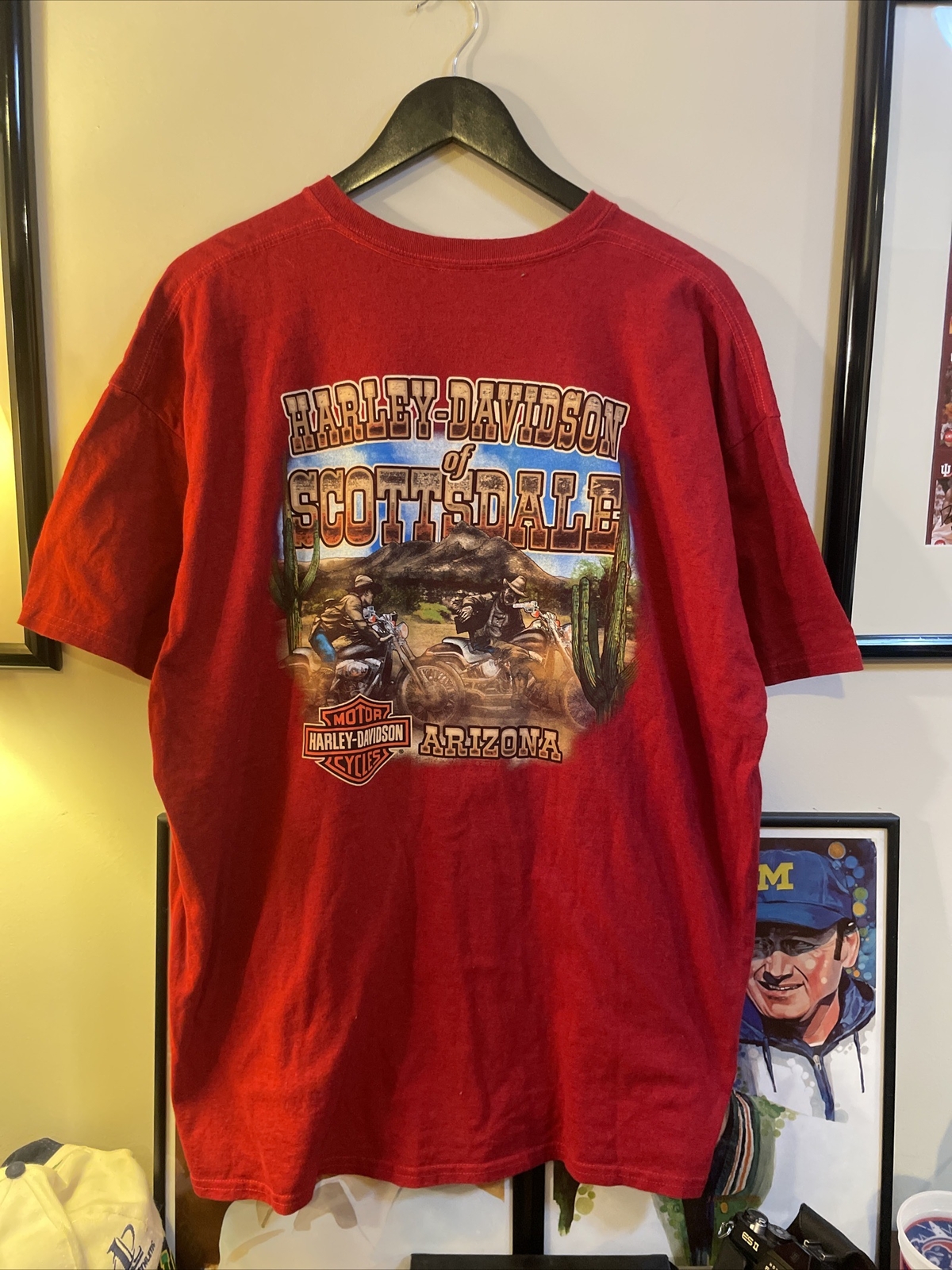 Harley Davidson Scottsdale Arizona Biker Red Shirt 2xl Gem 