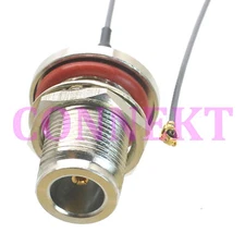 N female jack nut bulkhead to IPX U.FL female 1.13mm cable pigtail 20cm