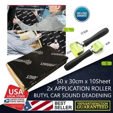 Heat Sound Deadener Insulation Damping Mat 10Sheet 1.5SQM 20''x12''Butyl Rubber