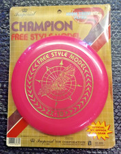 Vintage 1985 Imperial Champion Flying Disc Pink Frisbee