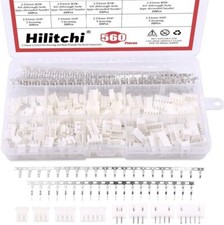 560Pcs 2.54mm 2/3/4/5 Pin Housing and Male/Female Pin Head Connector Adapter ...