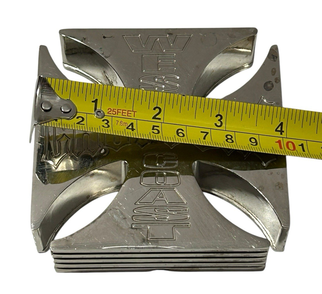 Vintage West Coast Choppers Metal Maltese Cross Ashtray Jessie