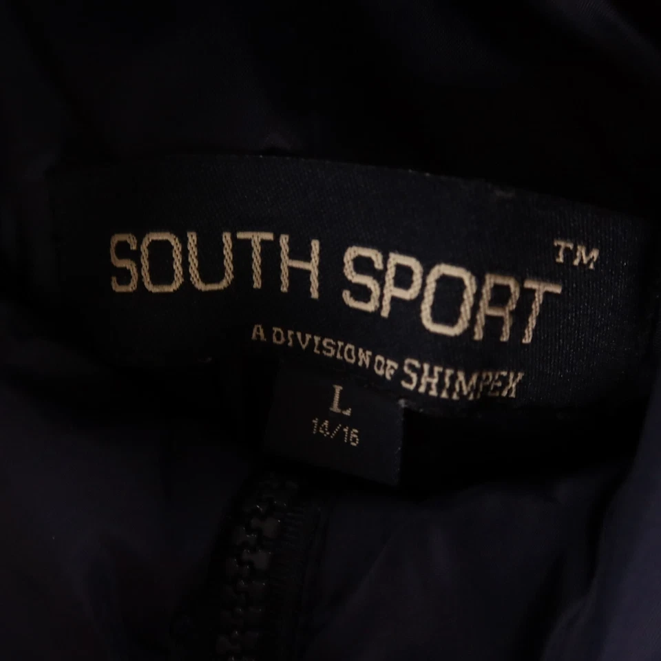 Jaqueta South Sport Feminina L 14/16 Azul Nylon Preenchida Tampão Embalável - Imagem 3 de 4