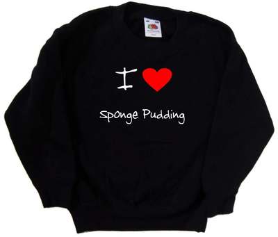 I Love Heart Sponge Pudding Kinder Sweatshirt