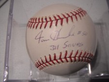 Tom Henke NL Coleman ball Certed St Louis Sports Collectors St Louis Cardinals