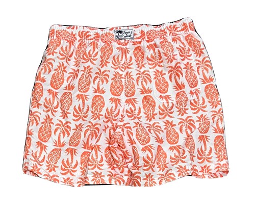 Janie and Jack pineapple & Palmtree printed Hem Shorts Orange Color - Size 16 - Picture 2 of 5