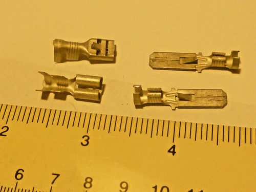 TYCO / Amp fastin/faston pins M/F -- Female 180384-5 , Male 180409-5 ...