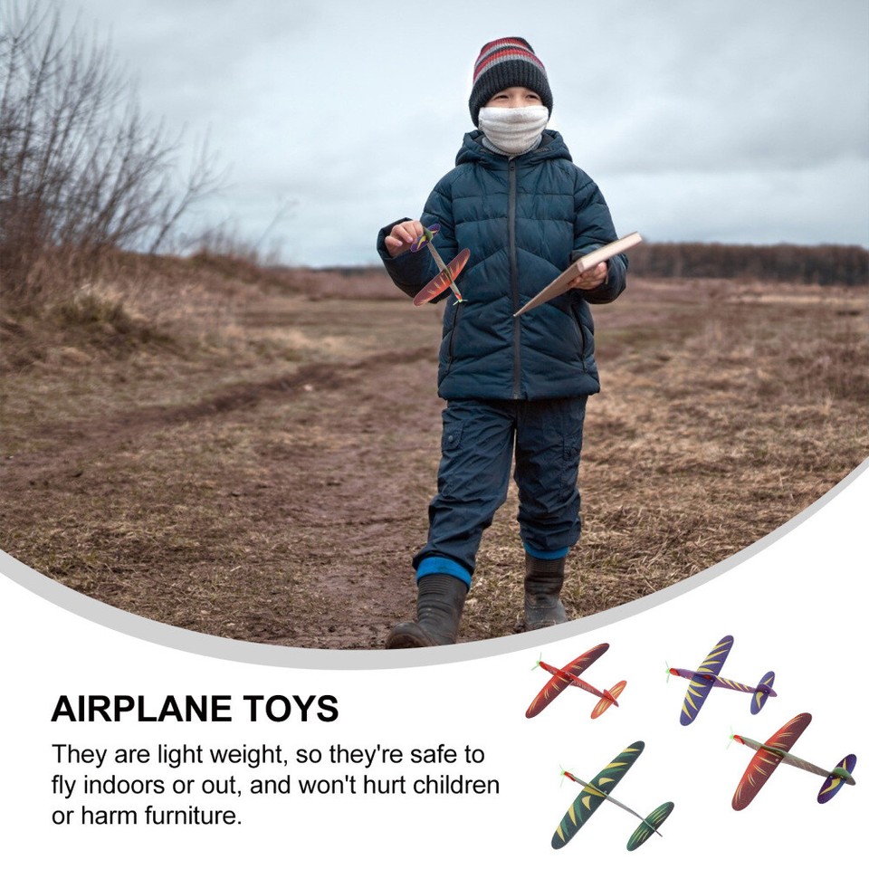 24 Pcs Kids Toys Hand Throwing Glider Airplane Model Outdoor Flying