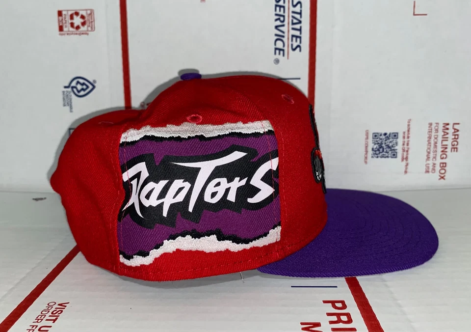 Toronto RAPTORS Baloncesto Equipo NBA HWC Snapback Gorra PERSONALIZADA Retro Azulejos Foto 3 de 4
