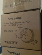 VIVOSUN Inline Fan 8"  420 CFM Duct HVAC Exhaust  Fan Low Noise