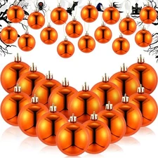 36 Pcs Christmas Ball Ornament 2.4 Inch Plastic Eggs Hanging Glossy Tree Pend...