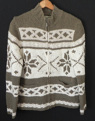 Jones New York Country Hand Knit Sweater Multicolor Wool