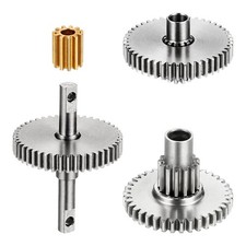 Stainless Steel 16.6:1 Transmission Gear Set, High Speed Pinion Diff Gear,Silver