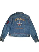 90s DKNY Jeans Big Logo Denim Jacket Vintage Unisex S/M