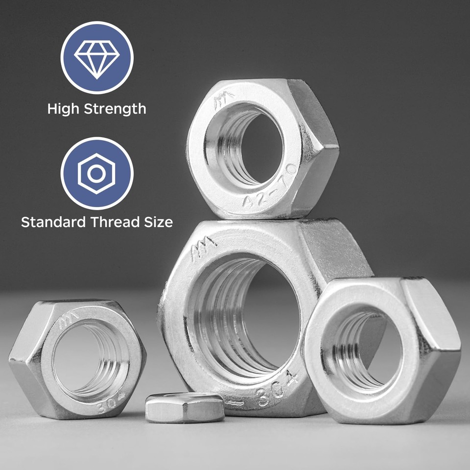 25-Pack 5/16-18 Coarse Thread Wing Nuts - Stainless Steel Thumb Nuts, 18-8 Grade