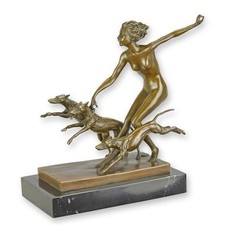 zauberhafte Bronzeskulptur Fr&uuml;hlingsspa&szlig;, nach Lorenzl, Figur, Statue