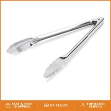 De Buyer 24 cm Polished Stainless Steel Tongs - Elegant Kitchen Essential