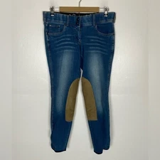 Goode Rider Women's Jeans 32 Equestrian Breeches Knee Patch Adjustable Ankle