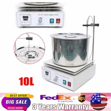 10L Heat-Collecting Magnetic Stirrer Water Oil Bath Lab Thermostat 1400Rpm 400??