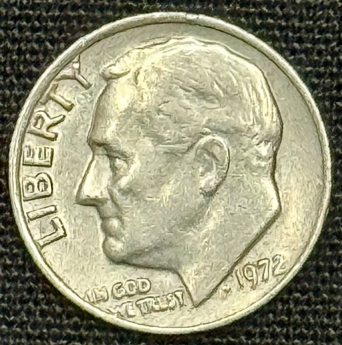 1972-P Roosevelt Dime — photo from the most recent tracked eBay sale