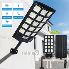 2025 NEW Commercial Solar Street Lights Outdoor Dusk to Dawn Super Bright 1300W