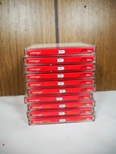 Iomega Zip 100MB PC Disks Lot of 10 Red with Fellowes Caddy Read Description