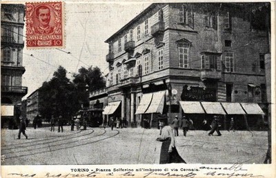 CPA TORINO Piazza Solferino all'imbocco ITALIEN (542768)