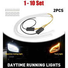 2-20 60cm Flexible Car Switchback Headlight Tube Led Strip Drl Light Amberwhite 2-20 60cm Flexible Car Switchback Headlight Tube Led Strip Drl Light Amberwhite