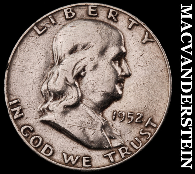 1952-D Silver Franklin Half Dollar - Scarce  Better Date  No Reserve  #M621