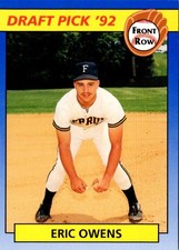 1992 Front Row Draft Picks Eric Owens #88 Cincinnati Reds Baseball Card