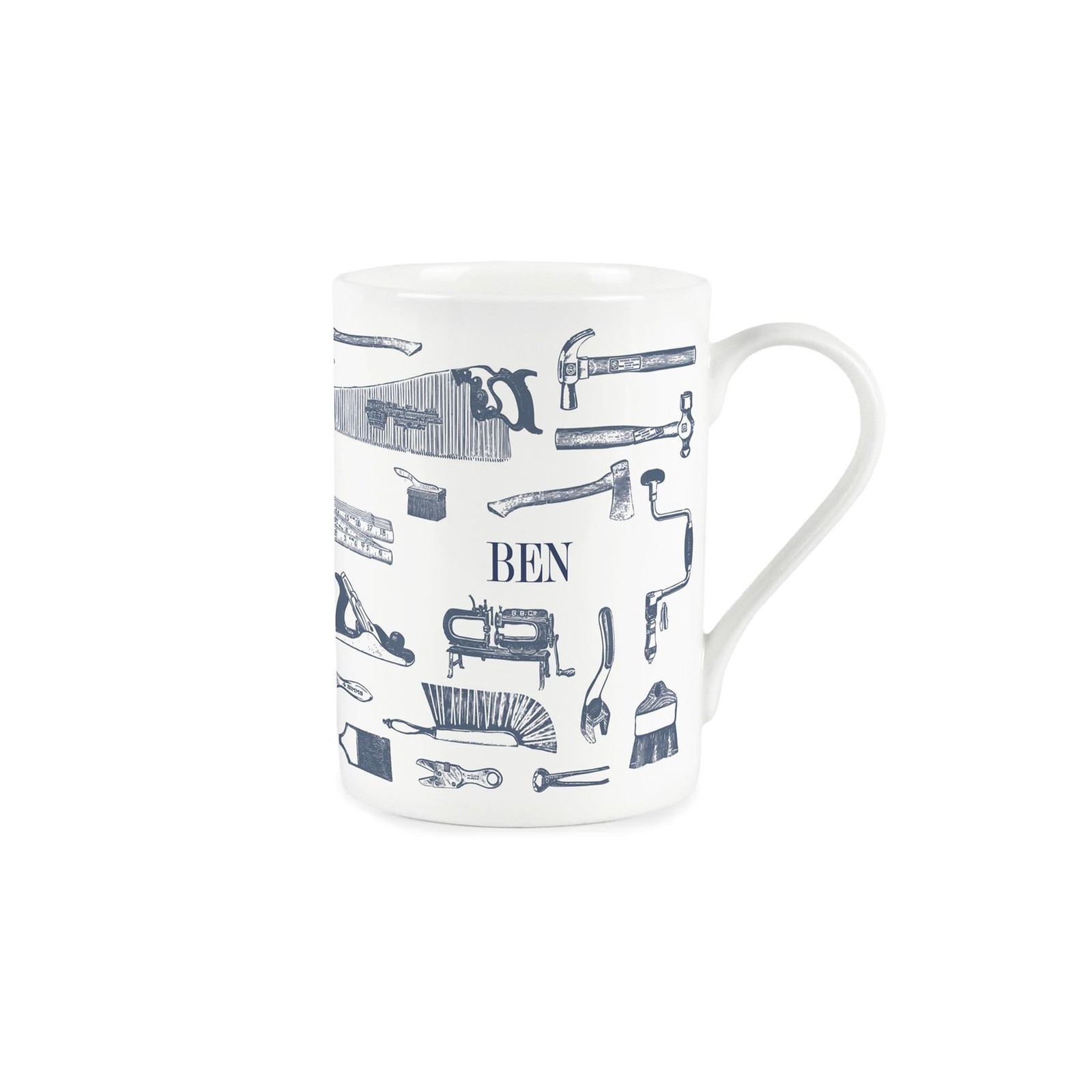 Bespoke Carpentry Mug - Woodworking Themed Vintage Bone China Cup for Carpenters