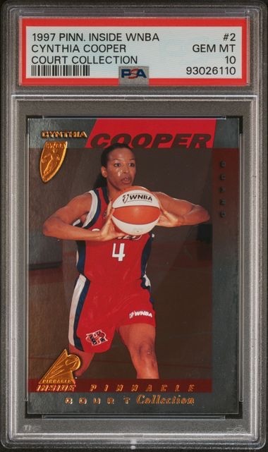 1997 Pinnacle Inside WNBA Cynthia Cooper Court Collection PSA 10 Houston Comets