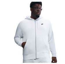 Men's Nike Club Full-Zip Fleece Hoodie White, NWT, Size XXL