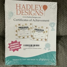 New Preschool Graduation Certificates With Gold Stars - 25 Count