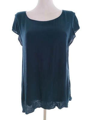 WILFRED FREE Damen Bluse Gr. L Türkis Rayon 100% Kurzer Ärmel Einfarbig Runder