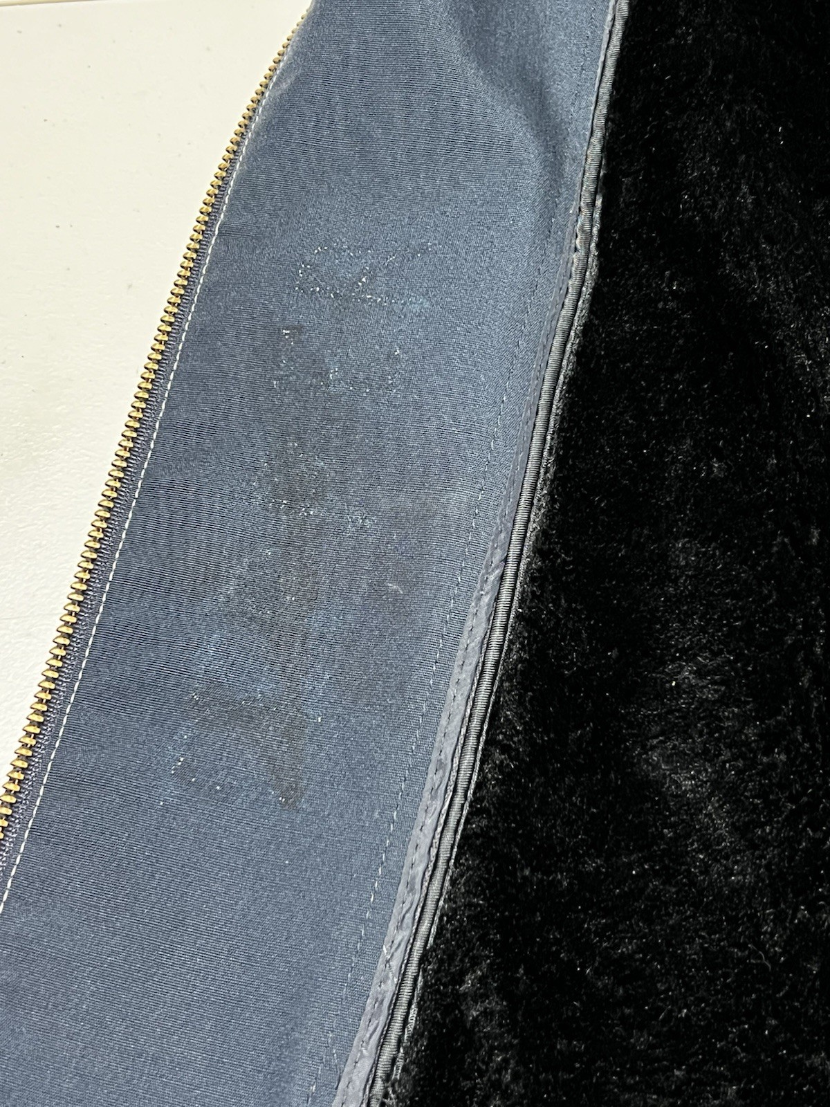 Vintage 60s London Fog Jacket Mens 40L Rare White Stitch Lined Harrington Zip Up