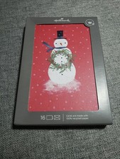 Hallmark Holiday Boxed Cards Snowman 16 Christmas Greeting Cards and Envelopes