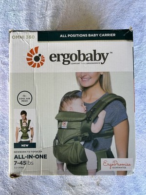 Ergobaby Omni 360 Cool Air Mesh ALL Positions Baby Carrier Khaki Green 7 45 LBS