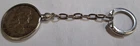 SILVER Half Dollar 1958 Coin Keychain Benjamin Franklin